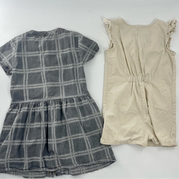 Bundle of 2 Wonder Nation Cotton Romper / Dresses neutral minimalist size 6/ 6X - Picture 6 of 8